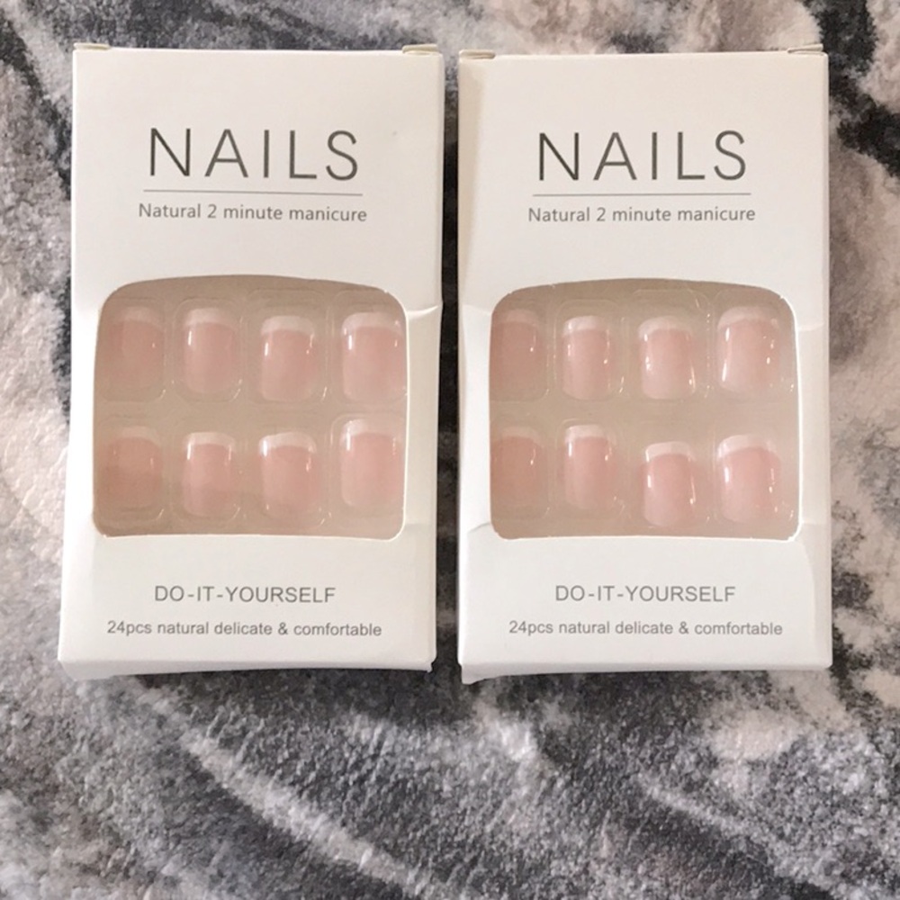 Natural Pinkish DIY Nail Set Natural Delicate & Comfortable 24 pcs in each Box